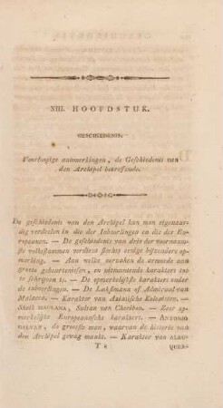 XIII. Hoofdstuk. Geschiedenis