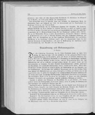 Bauordnung und Bebauungsplan.