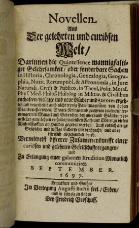 September, 1697.