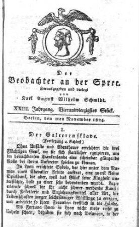 44. Stueck, 1. November 1824