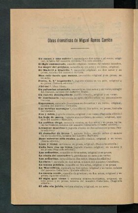 Obras dramáticas de Miguel Ramos Carrión