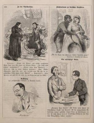 "In der Christenlehre" "Auflösung" "Illustrationen zu deutschen Classikern" "Ein aufrichtiger Gatte"