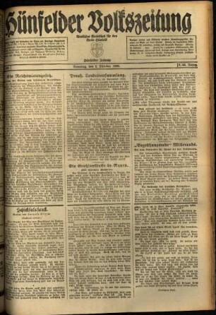 Ausgabe vom Samstag, den 02. Oktober 1920.