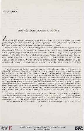 18: Rozwój egiptologii w Polsce