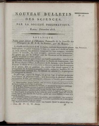 Nouveau Bulletin des Sciences, par la Société Philomatique. Paris. Décembre 1813., 75