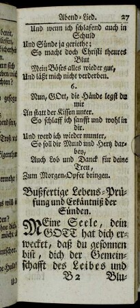 Bußfertige Lebens-Prüfung und Erkäntniß der Sünden