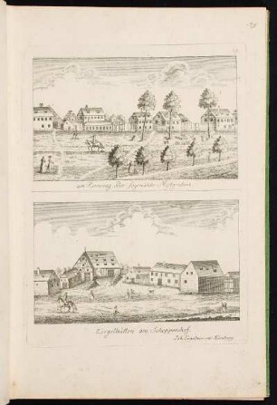 [20b] Ziegelhütten am Schoppershof. - Herrensitz Schoppershof, Nürnberg-Schoppershof, Ziegelei