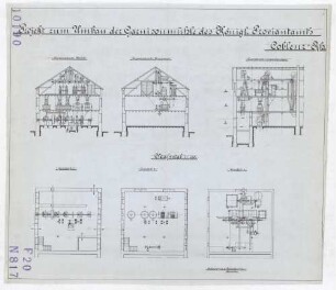 Technische Zeichnung : Projekt zum Umbau der Garnisonmühle des Königlichen Proviantamts zu Koblenz am Rhein