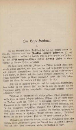 Ein Heine-Denkmal
