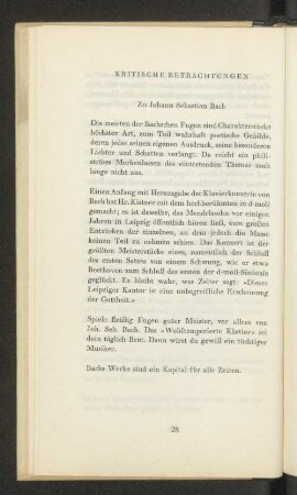 Kritische Betrachtungen