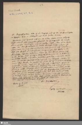 4a(6): Brief A. Böckhs an E. Boecking; dat. Berlin, 05.07.1856.