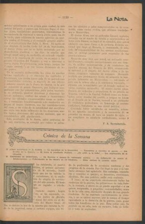 Crónica de la semana