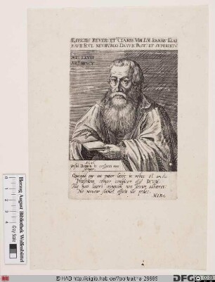 Bildnis Johann Kleinau (lat. Klainavius, Clainavius)