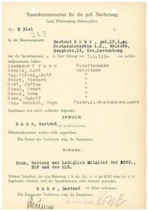 Bähr, Gertrud