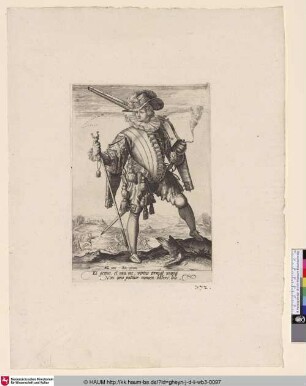 [Soldat mit Arkebuse; Soldier with arquebus]