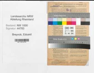Entnazifizierung Eduard Breynck, geb. 28.07.1905 (Kassensekretär)