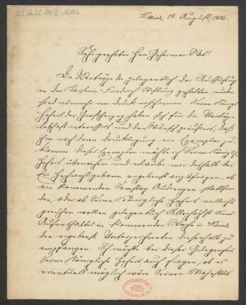 Brief an Gustav von Römheld : 14.08.1906