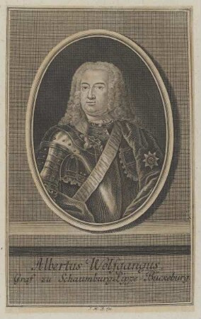 Bildnis von Albertus Wolfgangus, Graf zu Schaumburg-Lippe