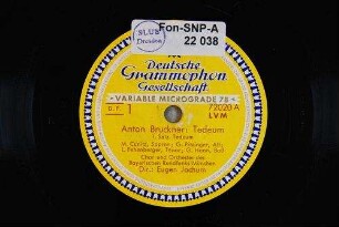 Tedeum : 1. Satz Tedeum / Anton Bruckner