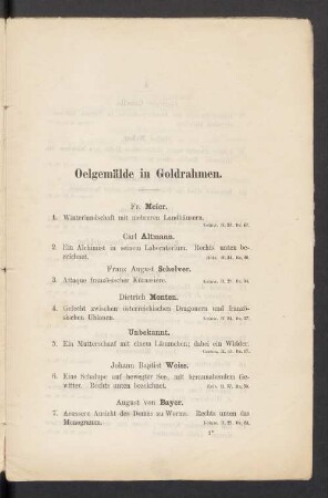 Oelgemälde in Goldrahmen