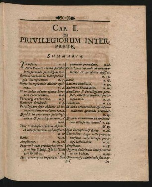 Cap. II. De Privilegiorum Interprete.