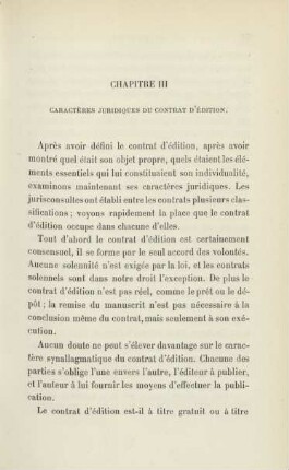 Chapitre III. Caractères juridiques du contrat d'édition