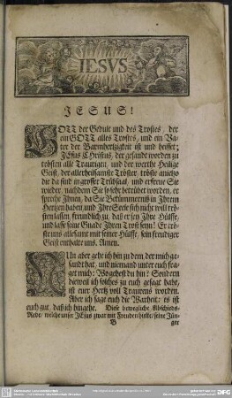 Leichenpredigt : Der fröliche Hingang zum erwünschten Eingang zu der vollkommenen Freude der Gerechten. Leichtext, Eingang, Abhandelung