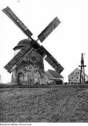 Moritzer Mühle (Turmwindmühle) und Mühlengehöft : Zeithain. Moritzer Mühle (Turmwindmühle) und Mühlengehöft