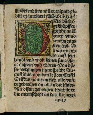 3r-23v, Extendit manum et eripuit gladium...Gen. XXII...