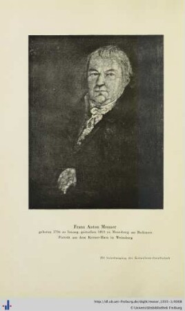 Porträt Franz Anton Mesmer.