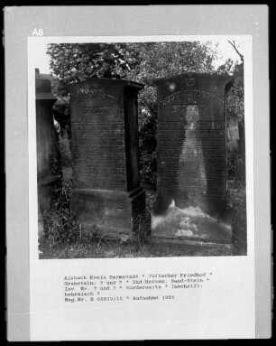 Grabstein eines Ehepaars — Vorderseite