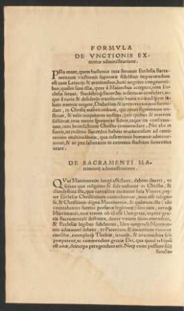 De Unctionis Extremae administratione.