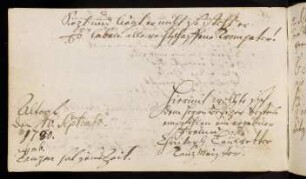 Tauwetter, Christoph [Tanzmeister in Altdorf]. Altdorf, 16.09.1740.