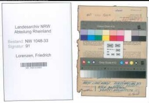 Entnazifizierung Friedrich Lorenzen , geb. 06.04.1895 (Lehrer)