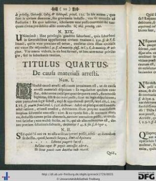 Titulus Quartus.