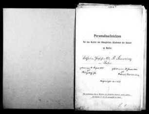 Siemering, Rudolf Leopold - Bildhauer 1877 - Januar - 26, ordentliches Mitglied