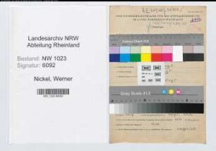 Entnazifizierung Werner Nickel , geb. 06.08.1896 (Arzt)
