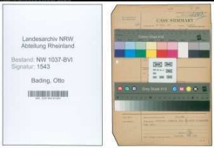 Entnazifizierung Otto Bading , geb. 19.05.1886 (Angestellter)