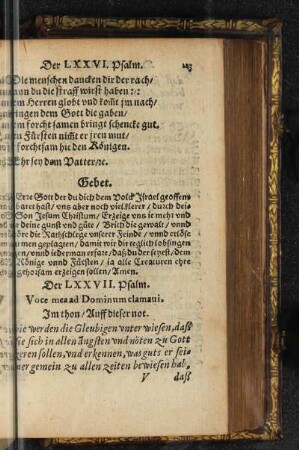 Der LXXVII. Psalm.