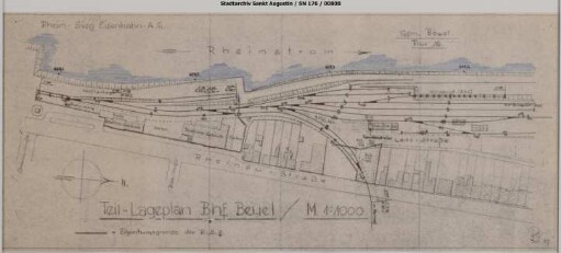 Beuel, Bahnhof, Rheinwerft: Lageplan