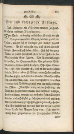 Ein und sechszigste Anfrage - Vier und sechzigste Anfrage