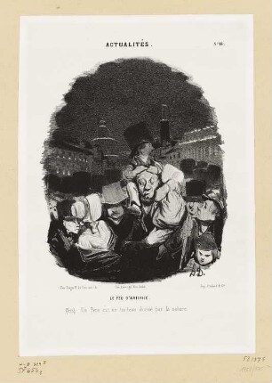 Le Feu d'artifice, Blatt 33 der Folge "Mœurs Conjugales", erstmals erschienen in: "La Caricature: revue morale, judiciaire, littéraire, artistique, fashionable et scénique", Paris 1840