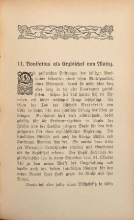 11. Bonifatius als Erzbischof von Mainz.