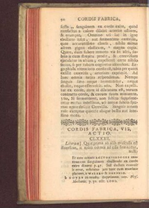 Cordis fabrica, vis, actio
