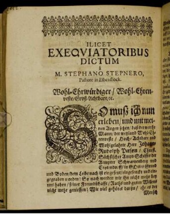 Ilicet Exequiatoribus Dictum