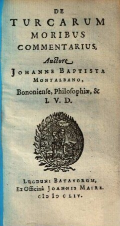 De Turcarum moribus commentarius