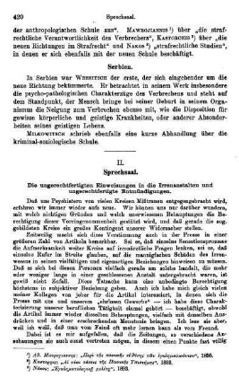 420-440, II. Sprechsaal