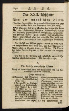 Der XXII. Abschnitt. Von der europäischen Türkey.