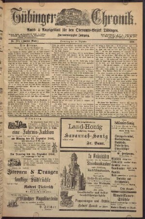 11. Dezember (Nro. 290 (Zweites Blatt)) - 14. Dezember (Nro. 292 (Zweites Blatt))