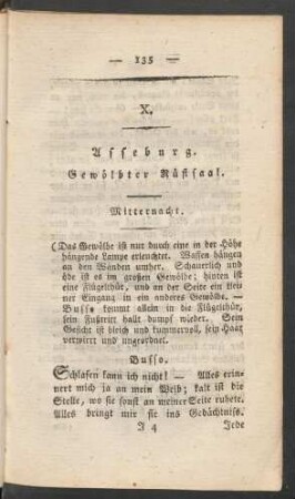 X. Asseburg. Gewölbter Rüstsaal